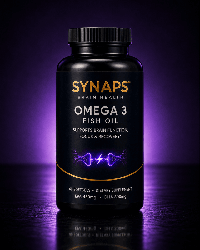 SYNAPS omega 3 fish oil softgels bottle
